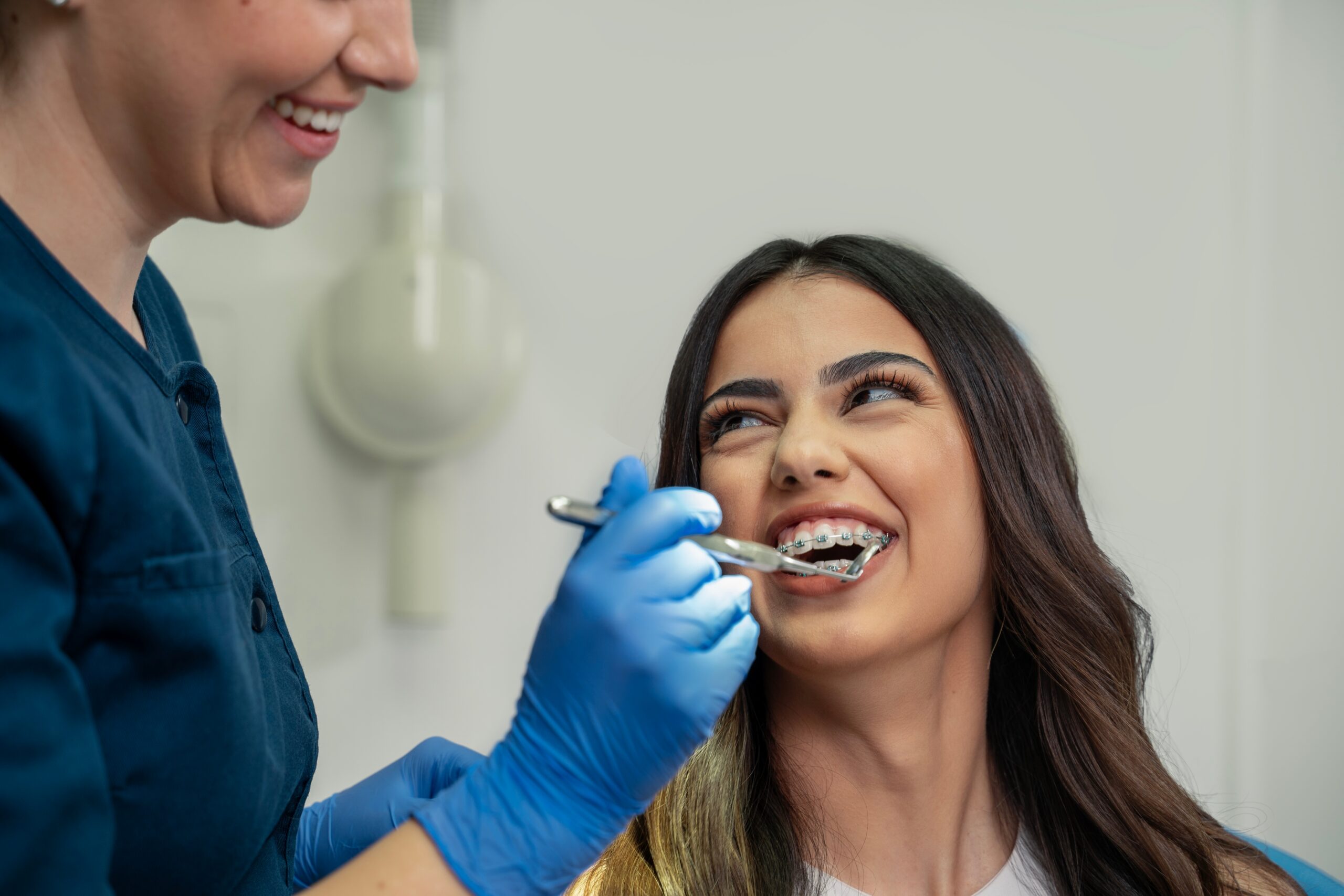 Smiling patient during a first orthodontic visit at Adirondack Orthodontics